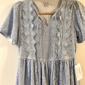 Polagram blue lace dress